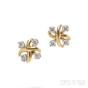 18kt Gold and Diamond "Lynn" Earrings, Schlumberger Studios, Tiffany & Co.