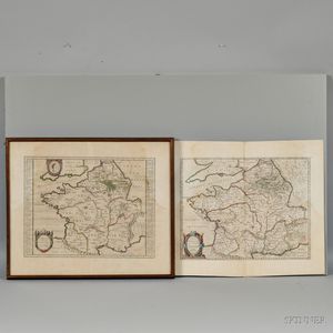 France. Abraham Ortelius (1528-1598) Two Maps.