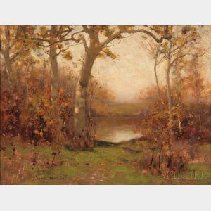 Bruce Crane (American, 1857-1937) Pond in Autumn