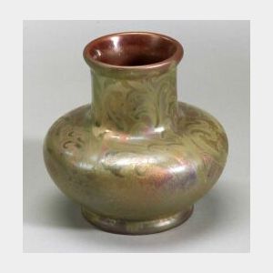 Iridescent Art Pottery Vase