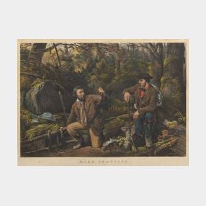 Currier & Ives, publishers (American, 1857-1907) MINK TRAPPING. &#34;Prime.&#34;