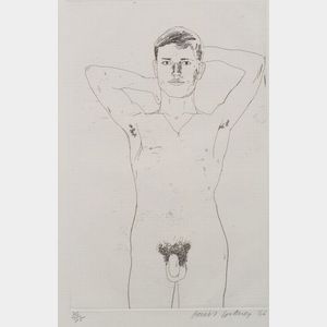 David Hockney (British, b. 1937) Nude Male