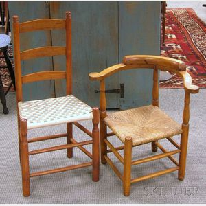 Child's Roundabout Chair and Ladder-back Side Chair