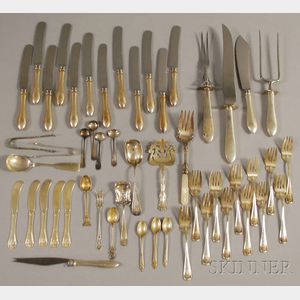 Group of Assorted Mostly Sterling Silver and Silver-handled Flatware Items