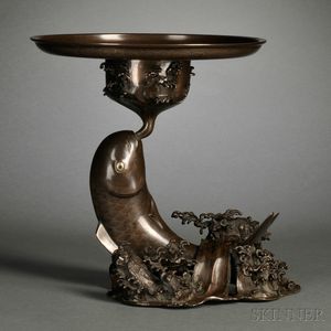 Bronze Japanese Usubata Ikebana Vase