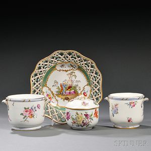 Four Pieces of Continental Porcelain