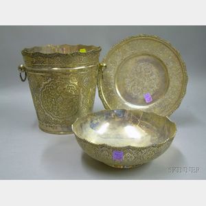 Three Silver Middle-Eastern Serving Items