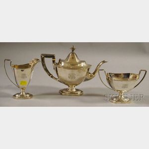 Three-piece Watson Sterling Silver Tea Set