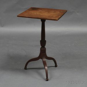 Federal Red-painted Cherry Candlestand