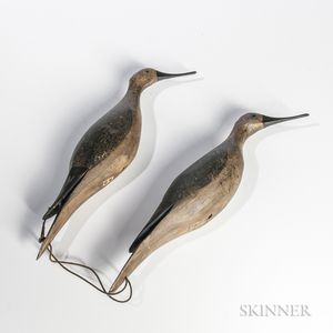 Two Carved and Painted Bruce Bieber Shorebird Decoys
