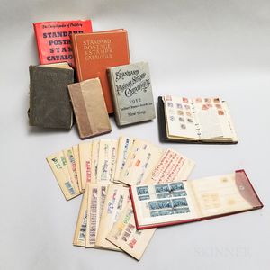 Group of American and World Stamps and Stamp Catalogs