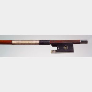 French Silver Mounted Violin Bow, Victor Fetique
