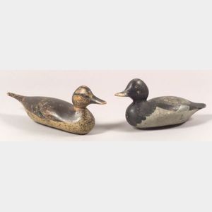 Two Carved and Painted Wooden Decoys