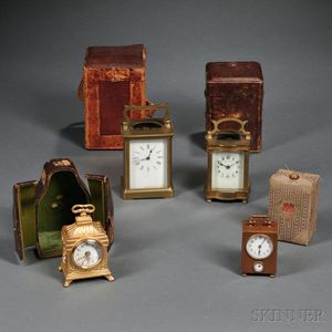Four Time-only Carriage Clocks