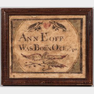 Ann Eoff Watercolor Birth Record
