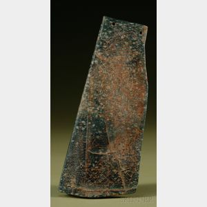 Pre-Columbian Incised Decorated Jade Plaque