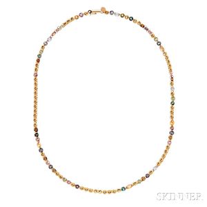 22kt Gold Gem-set Necklace, Mallary Marks