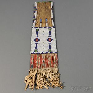 Lakota Beaded and Quilled Hide Pipebag