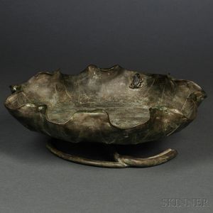 Bronze Footed "Lotus" Dish