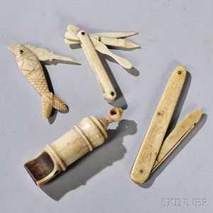 Four Carved Sailor-made Objects