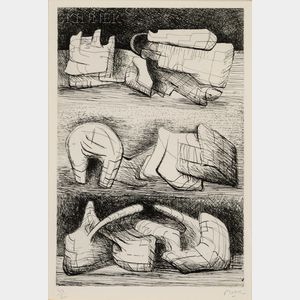 Henry Moore (British, 1898-1986) Three Sculptural Motives