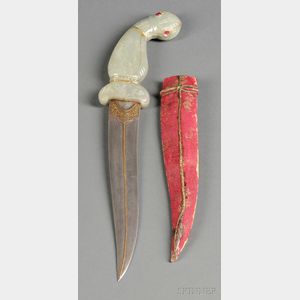 Jade-handled Dagger with Scabbard