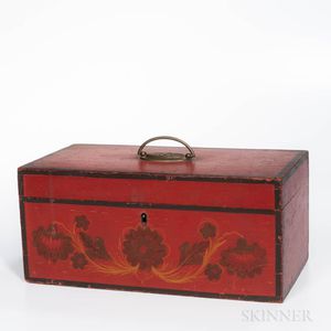 Red-painted Document Box