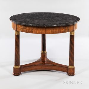 French Empire Marble-top Occasional Table