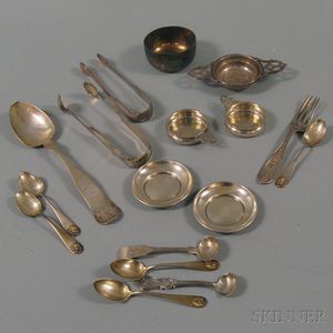Small Group of Assorted Coin and Sterling Silver Items