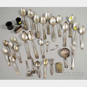 Group of Silver and Silver-plated Flatware and Tableware