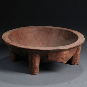 Fiji Island Carved Wood Kava Bowl