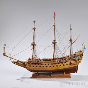 Wood Model of the 1628 Swedish Ship-of-war Wassa