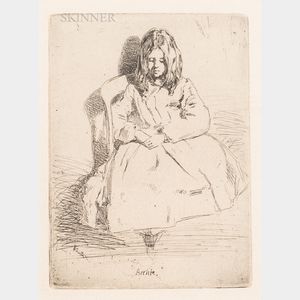 James Abbott McNeill Whistler (American, 1834-1903) Annie Seated
