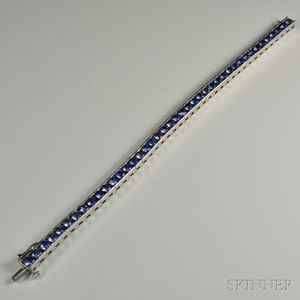 14kt White Gold and Sapphire Bracelet