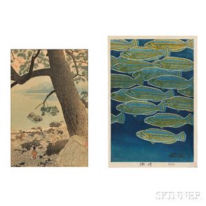 Kasamatsu Shiro (1898-1991),Two Color Woodblocks