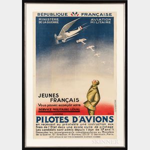 "Pilotes D'Avions" French Air Force Recruitment Poster