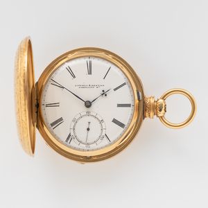 Rare 18kt Gold Abner Lowell & William Senter Key-wind Hunter-case Watch