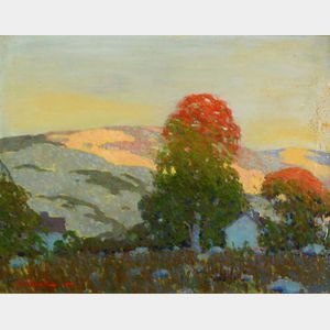 Gianni Cilfone (American, 1908-1990) Sunrise in the Mountains