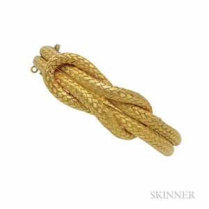 14kt Gold Braided Knot Bracelet