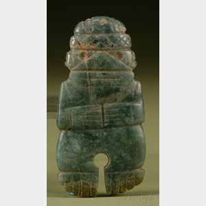Pre-Columbian Carved Jade Pendant