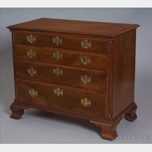 Chippendale Walnut Carved Chest of Drawers