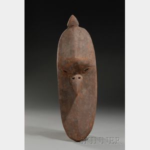 New Guinea Carved Wood Ancestor Mask