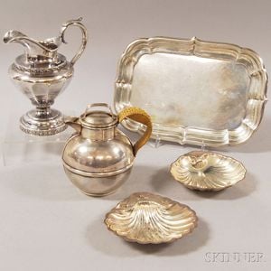 Five Pieces of Silver Tableware