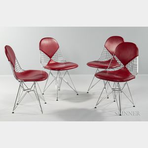 Four Eames-style Bikini Chairs