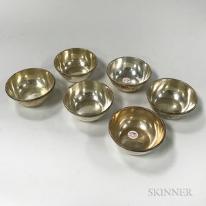 Set of Six Silver-plated Finger Bowls