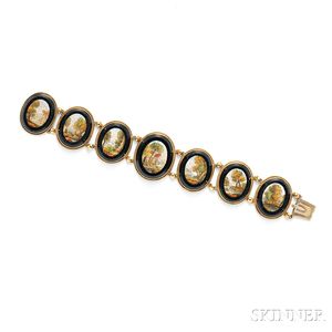 Antique Gold and Micromosaic Bracelet
