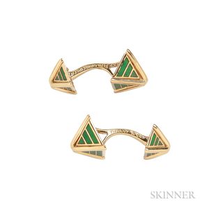 18kt Gold and Enamel Cuff Links, Schlumberger for Tiffany & Co.