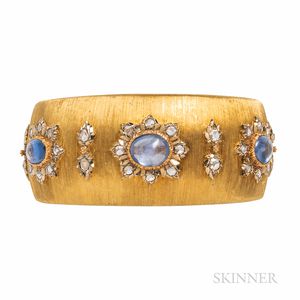 Mario Buccellati 18kt Gold, Sapphire, and Diamond Bracelet