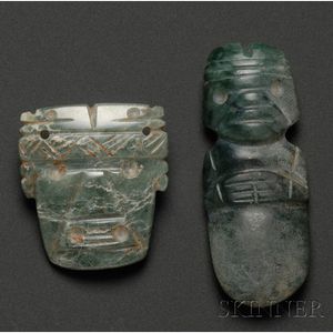 Two Pre-Columbian Jade Pendants