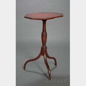 Federal Birch Red-washed Tilt-top Candlestand